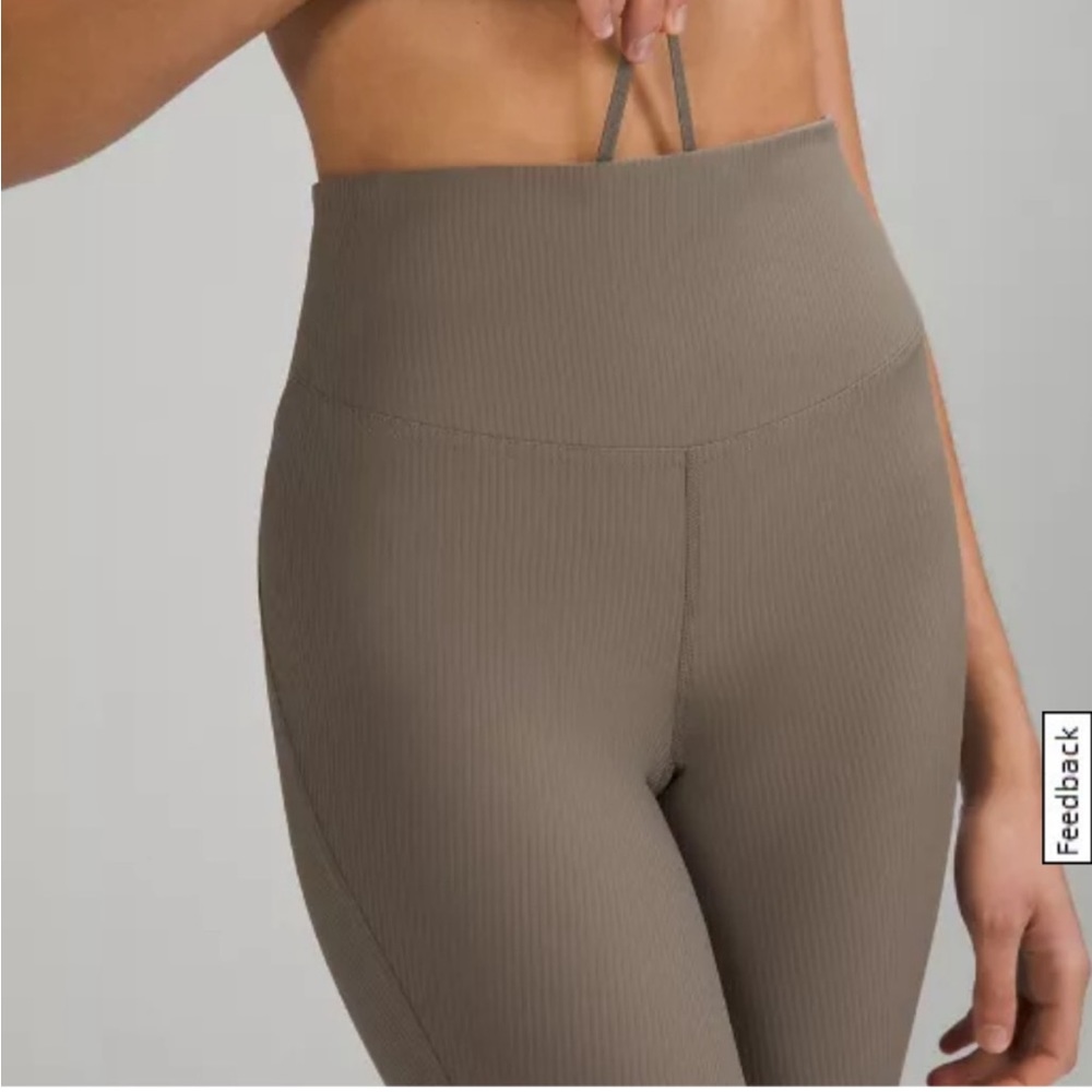 Lululemon Rover Grey Base Pace Ribbed Tights
